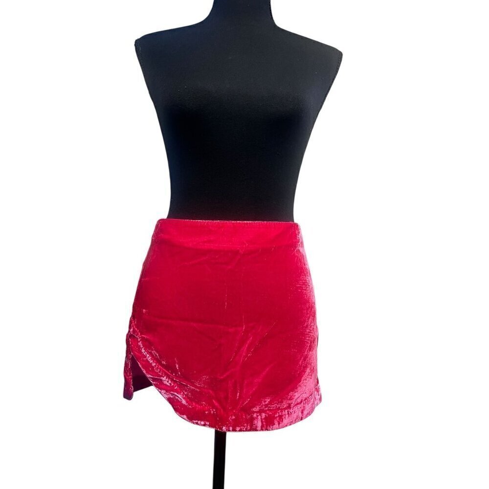 FREE PEOPLE ANNALISE VELVET MINI, WITH SLIT ON THE SIDE, Bewitched, DARK ROMANCE